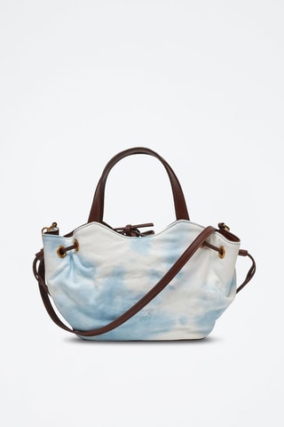 Handtas tie and dye Piccio - Hemelsblauw - Blauw en bruin