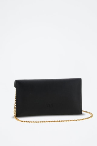 Kalfsleren Clutch - Zwart