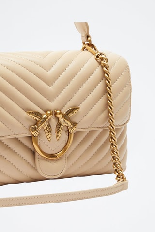 Nappa Schapenleren Schoudertas - Beige