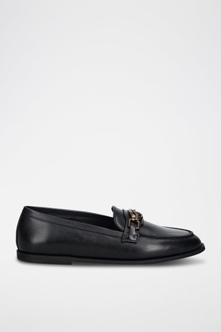 Kalfsleren Mocassins - Zwart