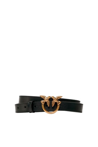 Leren Riem Love Berry Zwart