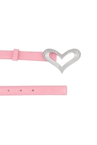 Kalfsleren Riem Piccio - Roze