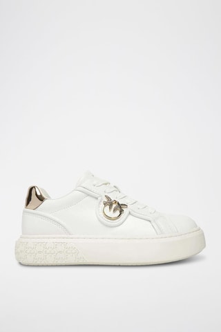 Kalfsleren Platform Sneakers - Wit
