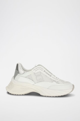 Kalfsleren Platform Sneakers - Wit