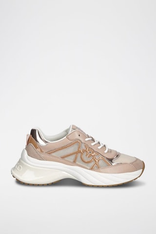 Leren Platform Sneakers - Roze