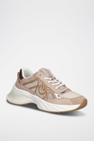 Leren Platform Sneakers - Roze