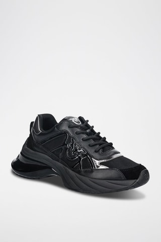 Leren Platform Sneakers - Zwart
