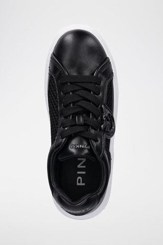 Leren Platform Sneakers - Zwart