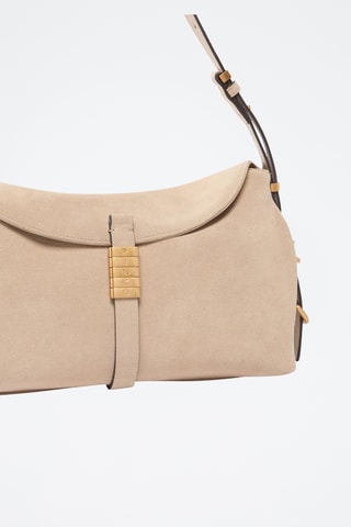 Nubuck Handtas - Beige