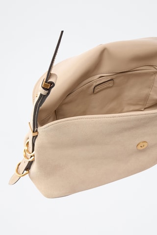 Nubuck Handtas - Beige