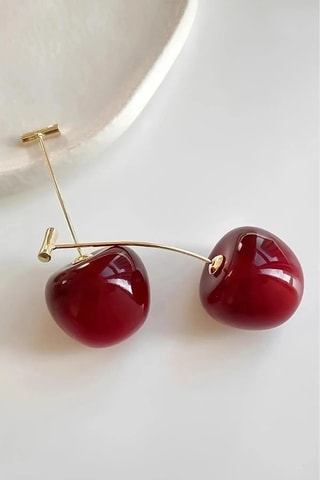 Boucles d’oreilles - Doré et rouge