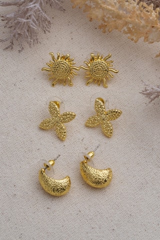 3 paires de puces - Doré