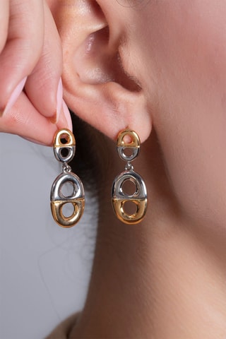 Boucles d’oreilles - Doré et argenté