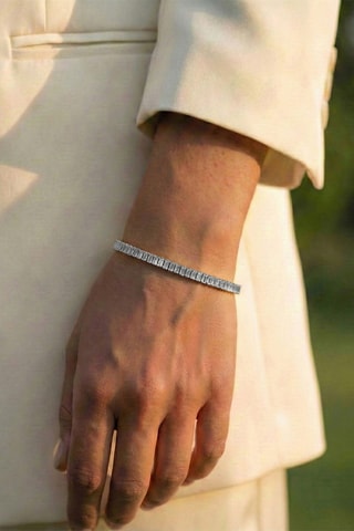 Bracelet - Argenté et blanc