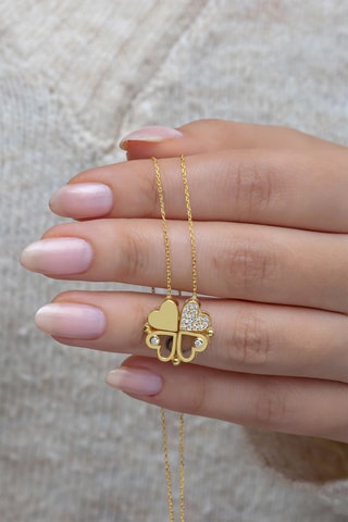 Collier - Doré et blanc