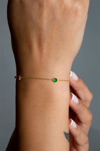 Bracelet - Argent doré et zircons