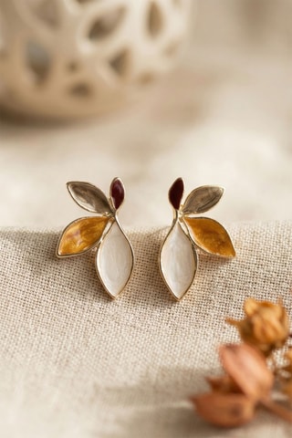 Puces - Blanc et orange