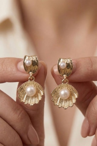 Boucles d’oreilles pendantes - Doré