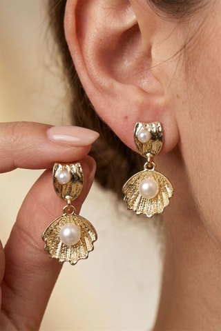 Boucles d’oreilles pendantes - Doré