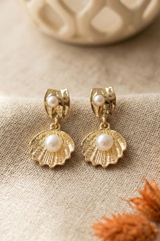 Boucles d’oreilles pendantes - Doré
