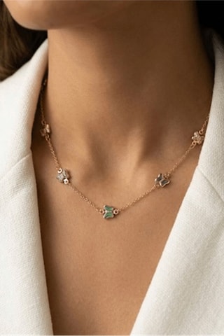 Collier - Doré et bleu