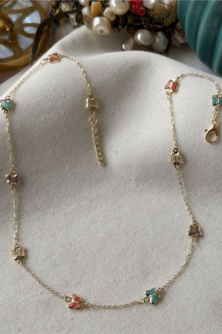 Collier - Doré et bleu