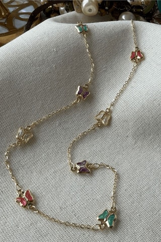 Collier - Doré et bleu