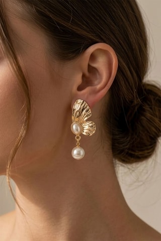 Boucles d’oreilles pendantes - Doré
