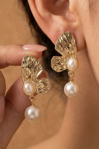 Boucles d’oreilles pendantes - Doré