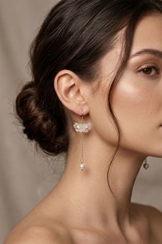 Boucles d’oreilles pendantes - Doré