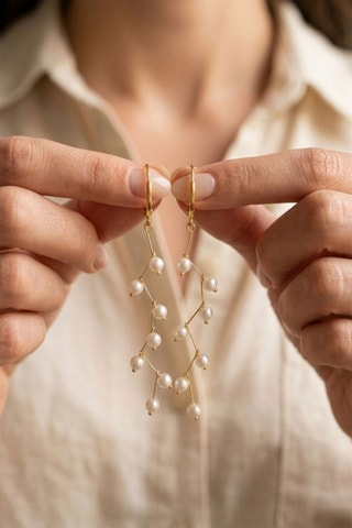 Boucles d’oreilles pendantes - Doré