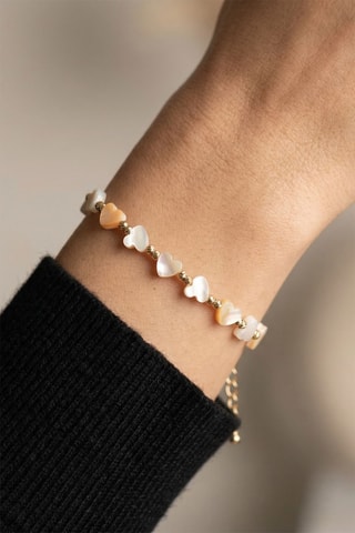 Bracelet - Doré et blanc
