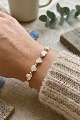 Bracelet - Doré et blanc