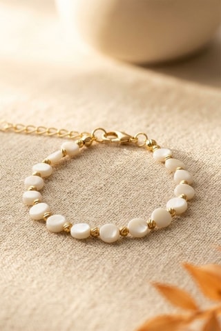 Bracelet - Doré et blanc