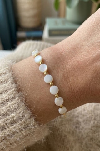Bracelet - Doré et blanc