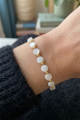 Bracelet - Doré et blanc