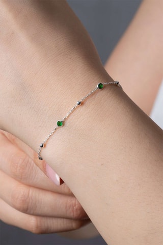 Gourmette - Argent et zircons