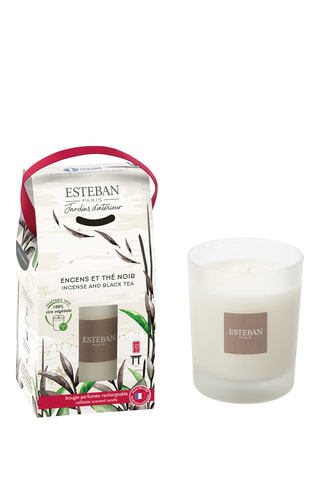 Vela perfumada recargable «Incienso y té negro»