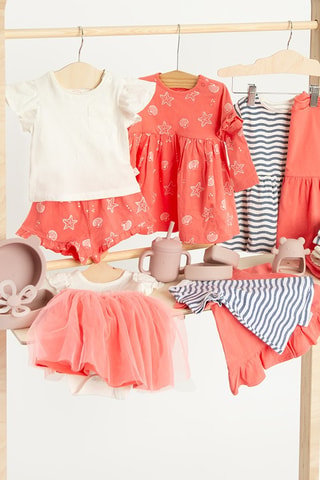2 robes - Corail et bleu marine