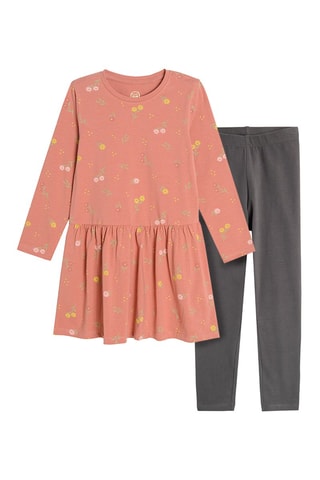 Robe et legging Saumon et gris foncé
