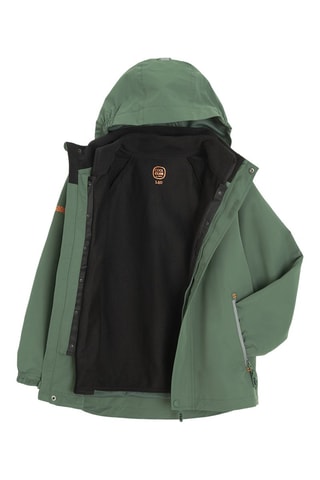 Veste à capuche 2-en-1 - Vert et noir