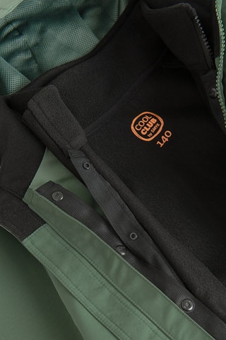 Veste à capuche 2-en-1 - Vert et noir