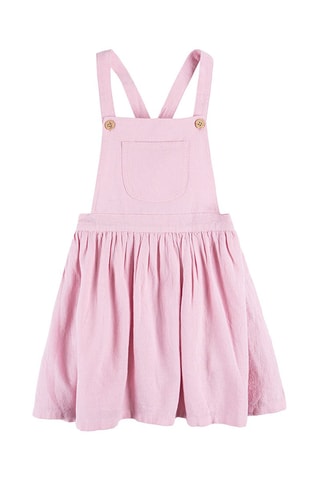 Robe salopette en lin Rose