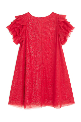 Robe pailletée - Rouge framboise