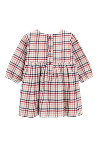 Robe - Beige et rouge