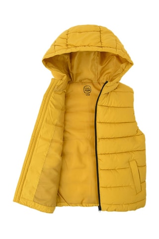 Doudoune sans manches à capuche - Jaune