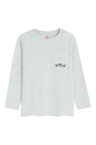 3 t-shirts - Gris chiné et bleu