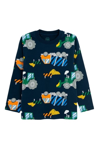 2 t-shirts - Bleu marine et vert foncé