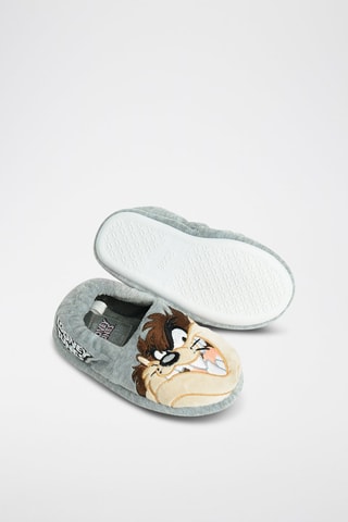 Pantoufles Bugs Bunny et Taz Looney Tunes - Gris chiné