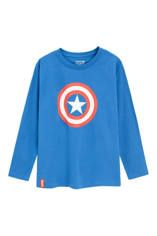 2 t-shirts Captain Marvel Avengers Marvel - Bleu et noir